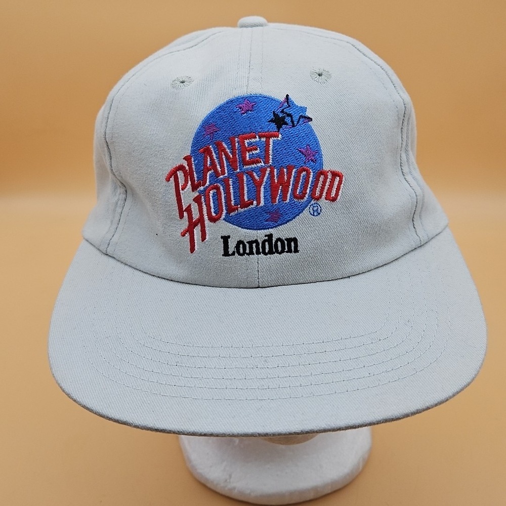 Vintage Planet Hollywood London Hat Cap Adjustable Snapback Baseball 1995 - Picture 2 of 8